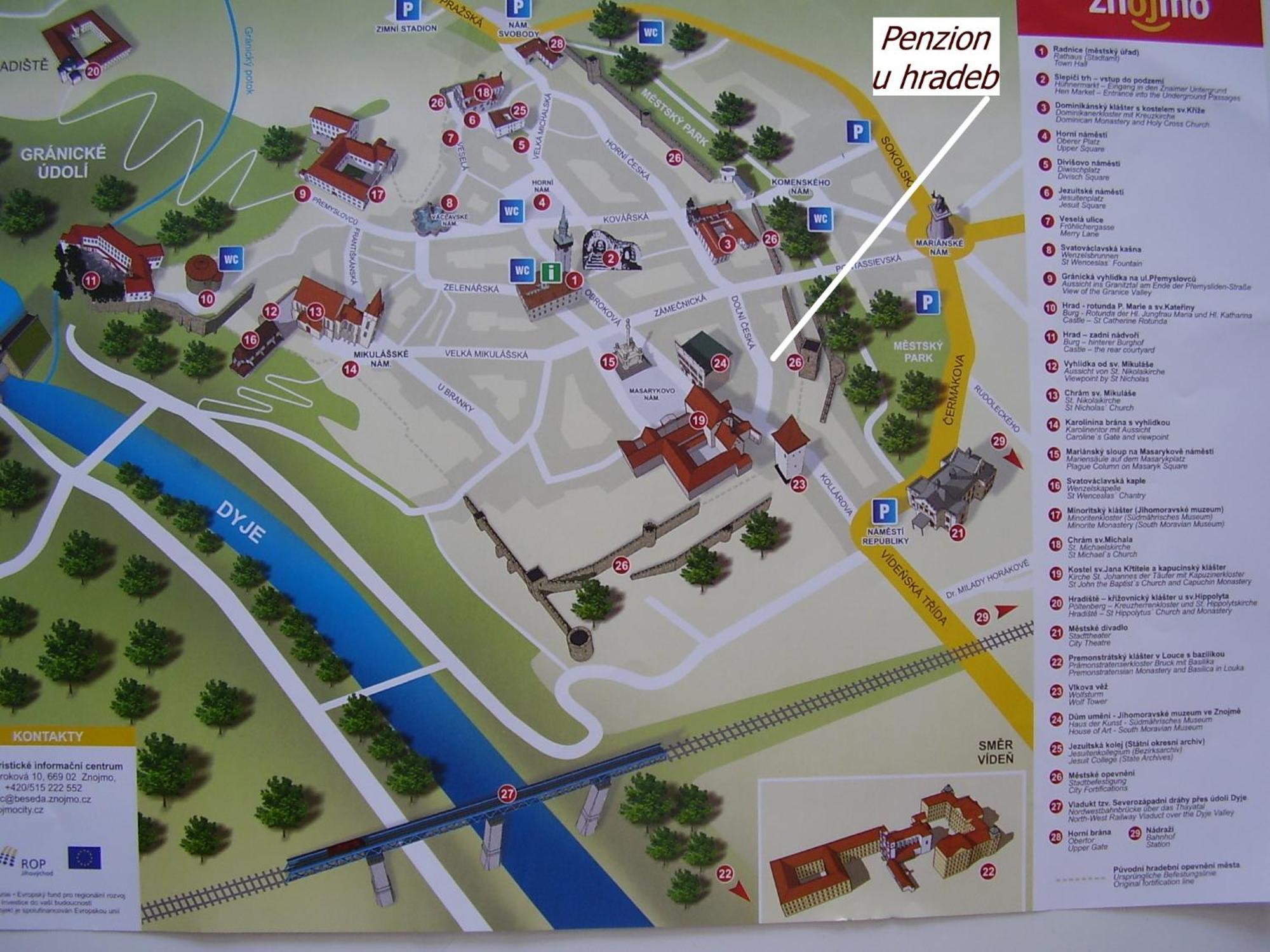 Penzion U Hradeb Зноймо Экстерьер фото